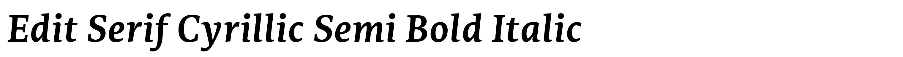 Edit Serif Cyrillic Semi Bold Italic